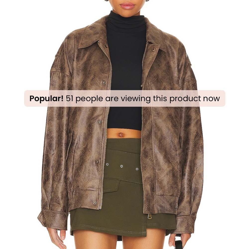 Lioness Kenny chocolate bomber jacket